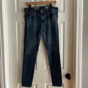 Luxury Adriano Goldschmied Mid Rise Embroidered Women's Jeans 31R  Designer